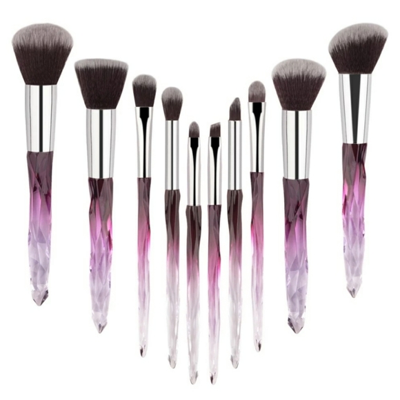 MYSTIC Amethyst 10-Piece Vegan Makeup Brush Set - Picture 4 of 9